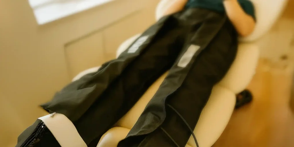 Tina udfører kompressionsbehandling